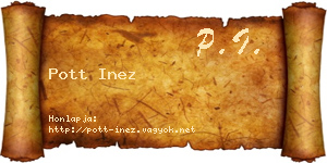 Pott Inez névjegykártya